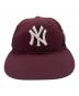 中古・古着 GUCCI (グッチ) NEW YORK YANKEES (ニューヨークヤンキース) バタフライ刺繍ベースボールキャップ レッド サイズ:57-61cm：30000円