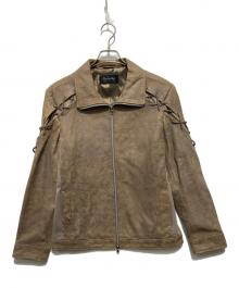 TORNADO MART（トルネードマート）の古着「レースアップゴートレザージャケット」｜ブラウン