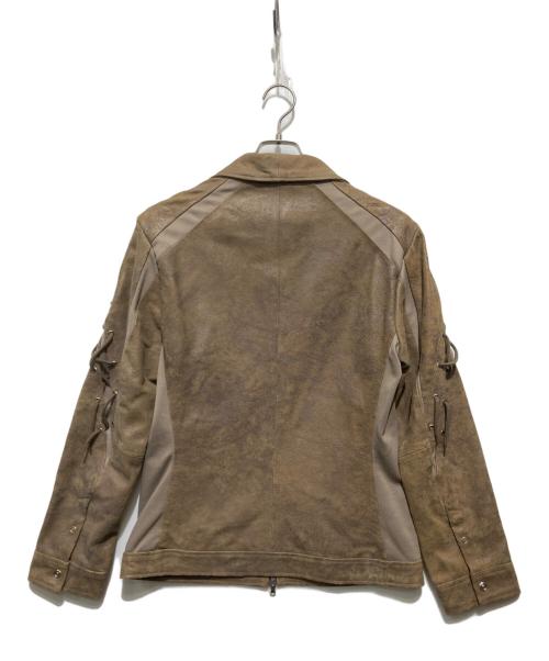 TORNADO MART（トルネードマート）TORNADO MART (トルネードマート) レースアップゴートレザージャケット ブラウン サイズ:LLの古着・服飾アイテム