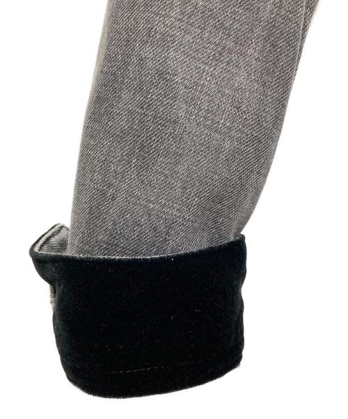 DIESEL（ディーゼル）DIESEL (ディーゼル) 襟ベロアデニムジップジャケット グレー サイズ:Ｓの古着・服飾アイテム