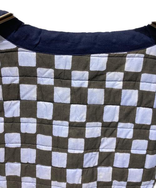 SZ Blockprints（エスゼットブロックプリント）SZ Blockprints (エスゼットブロックプリント) POPPYJACKETIN DOUBLE CHECK PRINT ネイビー サイズ:表記無しの古着・服飾アイテム