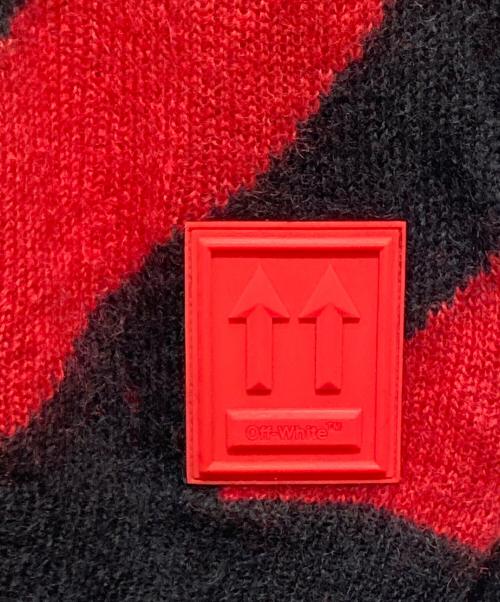 OFFWHITE（オフホワイト）OFFWHITE (オフホワイト) MOHAIR DIAG SWEATER レッド×ブラック サイズ:Ｓの古着・服飾アイテム