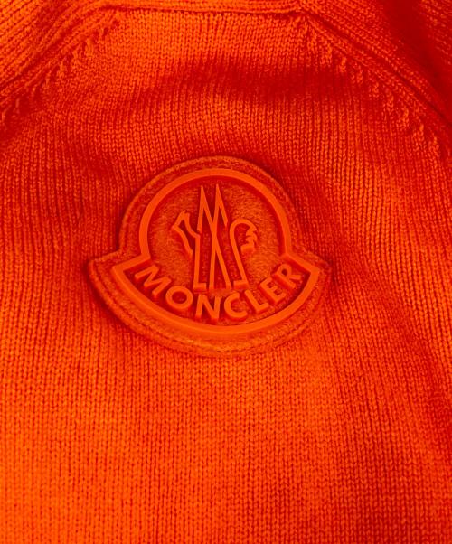 MONCLER（モンクレール）MONCLER (モンクレール) 立体刺繍ウールニット オレンジ サイズ:Mの古着・服飾アイテム