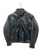 Schottショット）の古着「シングルライダースジャケット」｜ブラック