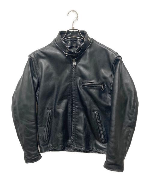 Schott（ショット）Schott (ショット) シングルライダースジャケット ブラック サイズ:Mの古着・服飾アイテム