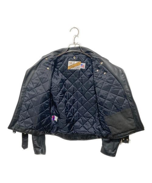 Schott（ショット）Schott (ショット) レザーライダースジャケット ブラック サイズ:Ｌの古着・服飾アイテム