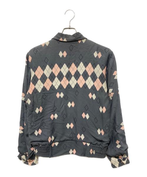 Dry Bones（ドライボーンズ）Dry Bones (ドライボーンズ) アーガイル柄ギャバジンジャケット グレー サイズ:Mの古着・服飾アイテム