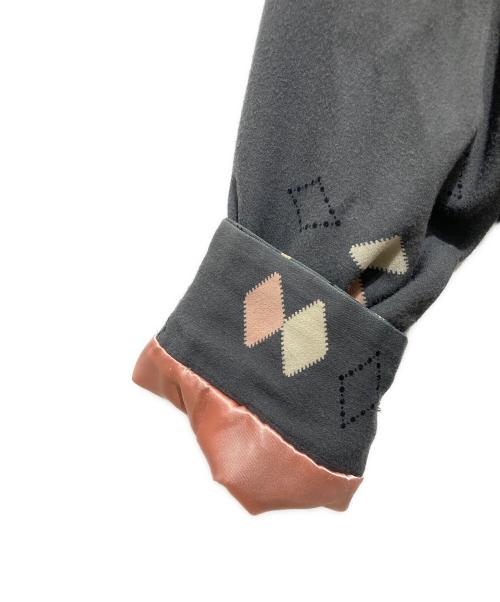 Dry Bones（ドライボーンズ）Dry Bones (ドライボーンズ) アーガイル柄ギャバジンジャケット グレー サイズ:Mの古着・服飾アイテム