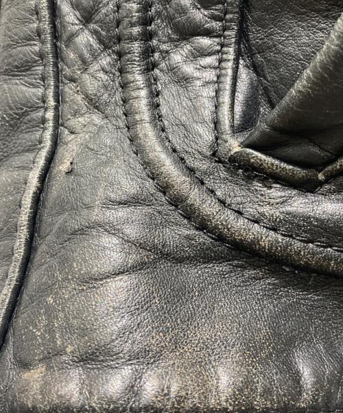 VANSON（バンソン）VANSON (バンソン) レザーカーコート ブラック サイズ:Ｓの古着・服飾アイテム