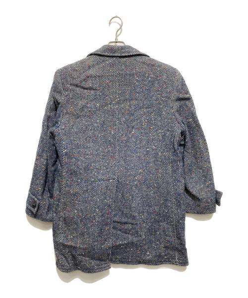 McGREGOR（マックレガー）McGREGOR (マックレガー) ヘリンボーンウールコート ブルー サイズ:Ｓの古着・服飾アイテム