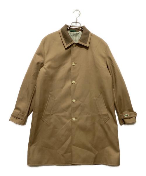 LACOSTE（ラコステ）LACOSTE (ラコステ) 襟切替ステンカラーコート ブラウン サイズ:Mの古着・服飾アイテム