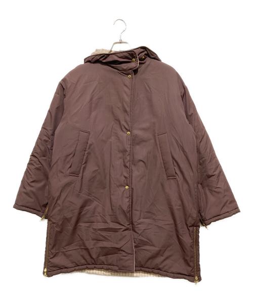 6(ROKU) BEAUTY&YOUTH（ロク ビューティーアンドユース）6(ROKU) BEAUTY&YOUTH (ロク ビューティーアンドユース) CHECK REVERSIBLE COAT ベージュ×ボルドー サイズ:Ｓの古着・服飾アイテム