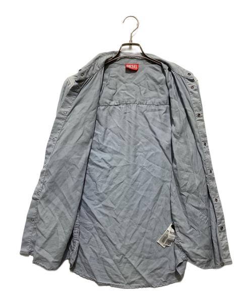 DIESEL（ディーゼル）DIESEL (ディーゼル) ウォッシュ加工スナップボタンシャツ ブルー サイズ:Ｌの古着・服飾アイテム