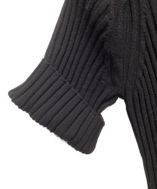 anuans（アニュアンス）anuans (アニュアンス) フロントボタンリブニットワンピース ブラック サイズ:FREEの古着・服飾アイテム