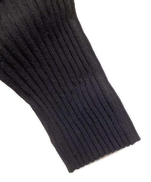 anuans（アニュアンス）anuans (アニュアンス) フロントボタンリブニットワンピース ブラック サイズ:FREEの古着・服飾アイテム