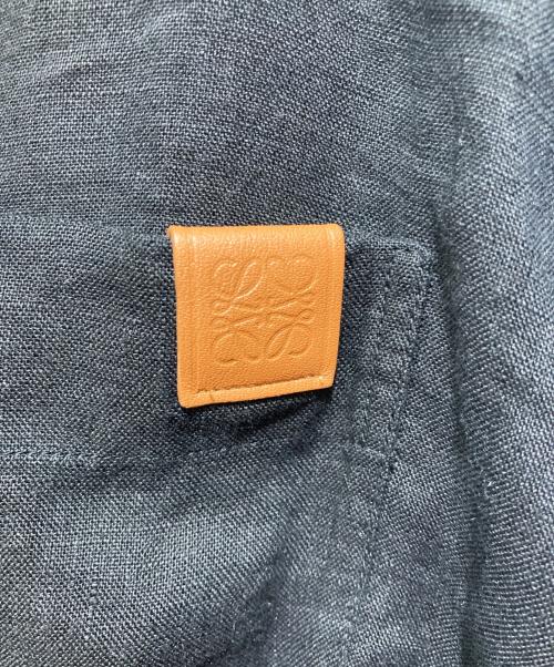 LOEWE（ロエベ）LOEWE (ロエベ) 23SS アナグラムパッチ リネンボーリングシャツ ブラック サイズ:38の古着・服飾アイテム