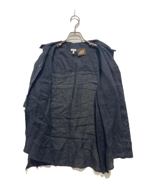 LOEWE（ロエベ）LOEWE (ロエベ) 23SS アナグラムパッチ リネンボーリングシャツ ブラック サイズ:38の古着・服飾アイテム