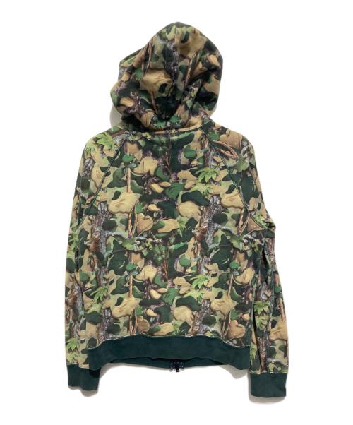A BATHING APE（ア ベイシング エイプ）A BATHING APE (ア ベイシング エイプ) カモ柄ジップパーカー グリーン サイズ:Sの古着・服飾アイテム