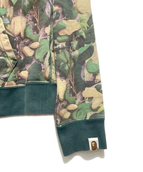 A BATHING APE（ア ベイシング エイプ）A BATHING APE (ア ベイシング エイプ) カモ柄ジップパーカー グリーン サイズ:Sの古着・服飾アイテム