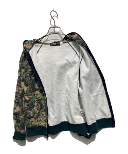 A BATHING APE（ア ベイシング エイプ）A BATHING APE (ア ベイシング エイプ) カモ柄ジップパーカー グリーン サイズ:Sの古着・服飾アイテム