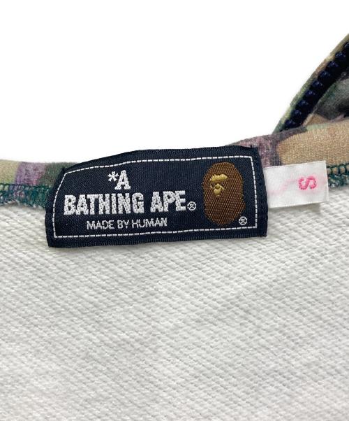 A BATHING APE（ア ベイシング エイプ）A BATHING APE (ア ベイシング エイプ) カモ柄ジップパーカー グリーン サイズ:Sの古着・服飾アイテム