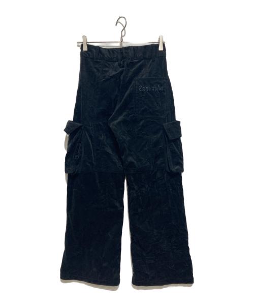 Acne studios（アクネ ストゥディオズ）ACNE STUDIOS (アクネ ストゥディオズ) クリンクルベルベットカーゴパンツ ブラック サイズ:Sの古着・服飾アイテム