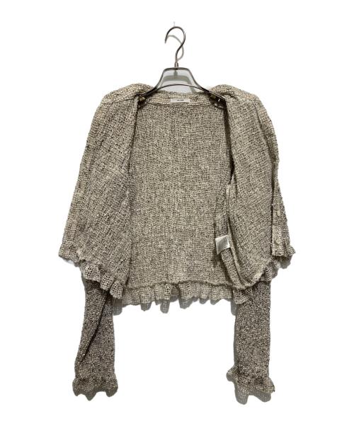 CLANE（クラネ）CLANE (クラネ) MIX MESH GATHER SHIRT ベージュ サイズ:Sの古着・服飾アイテム