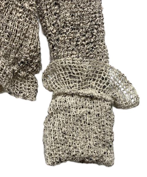 CLANE（クラネ）CLANE (クラネ) MIX MESH GATHER SHIRT ベージュ サイズ:Sの古着・服飾アイテム