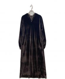 MIESROHE（ミースロエ）の古着「ベロアリラクシングフーディワンピース」｜ブラウン