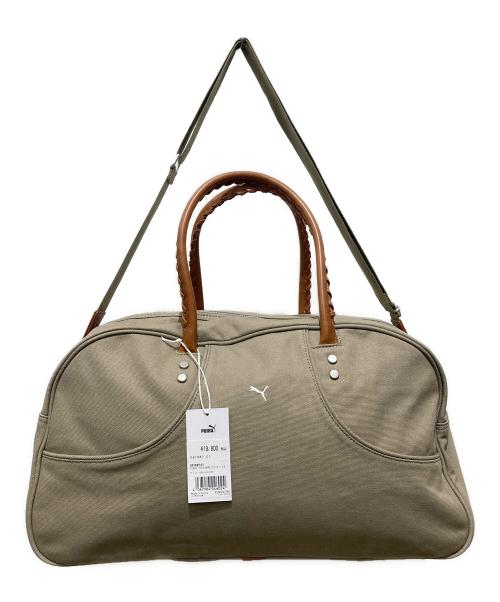 PUMA（プーマ）PUMA (プーマ) 2WAYキャンバスボストンバッグ カーキ×ブラウン サイズ:OneSizeの古着・服飾アイテム