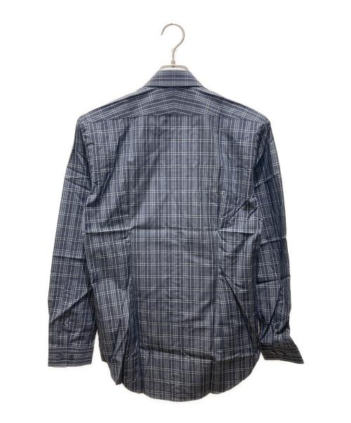 BURBERRY BLACK LABEL（バーバリーブラックレーベル）BURBERRY BLACK LABEL (バーバリーブラックレーベル) 長袖チェックシャツ グレー サイズ:M 未使用品の古着・服飾アイテム