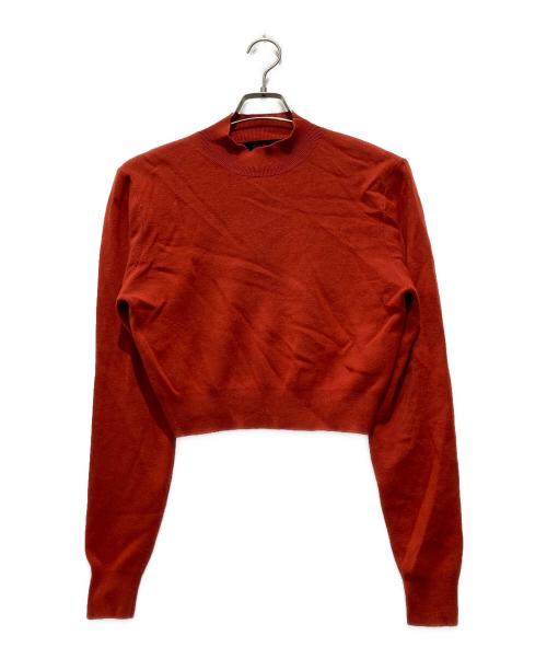 CABAN（キャバン）CABaN (キャバン) コットンカシミヤ クロップドモックネックプルオーバー ブラウン サイズ:FREEの古着・服飾アイテム