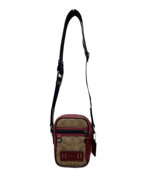 COACH（コーチ）COACH (コーチ) クロスボディ カラーブロック シグネチャー バッグ ブラウンの古着・服飾アイテム