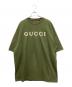GUCCI（グッチ）の古着「エンブロイダリー付き コットンジャージー Tシャツ」｜グリーン