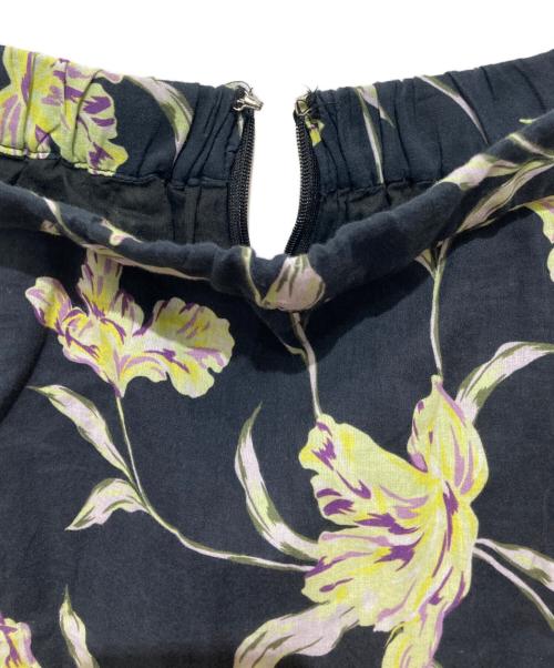 MARIHA（マリハ）MARIHA (マリハ) TOMORROW LAND (トゥモローランド) 【別注】 花の香りのスカート ネイビー×グリーン サイズ:36の古着・服飾アイテム