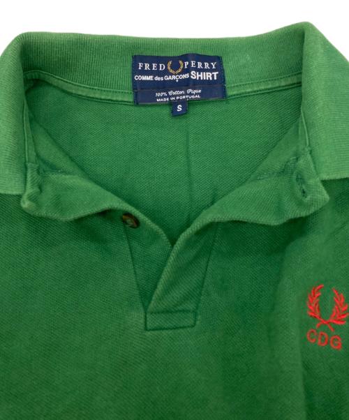 FRED PERRY（フレッドペリー）FRED PERRY (フレッドペリー) COMME des GARCONS SHIRT (コムデギャルソンシャツ) ポロシャツ グリーン サイズ:Sの古着・服飾アイテム