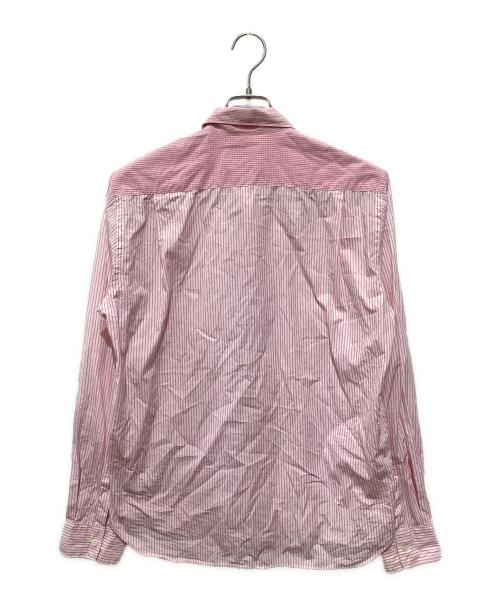 COMME des GARCONS HOMME（コムデギャルソン オム）COMME des GARCONS HOMME (コムデギャルソン オム) アーガイル刺繍ストライプシャツ ピンク サイズ:Mの古着・服飾アイテム