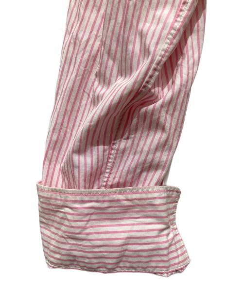 COMME des GARCONS HOMME（コムデギャルソン オム）COMME des GARCONS HOMME (コムデギャルソン オム) アーガイル刺繍ストライプシャツ ピンク サイズ:Mの古着・服飾アイテム