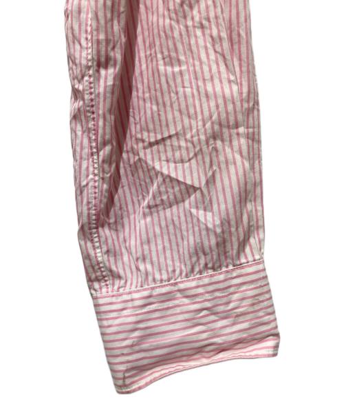 COMME des GARCONS HOMME（コムデギャルソン オム）COMME des GARCONS HOMME (コムデギャルソン オム) アーガイル刺繍ストライプシャツ ピンク サイズ:Mの古着・服飾アイテム