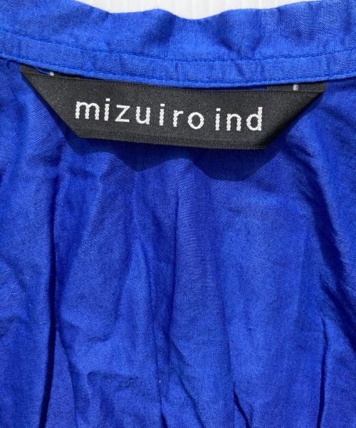 mizuiro-ind（ミズイロインド）mizuiro-ind (ミズイロインド) バックギャザーワイドシャツ ブルー サイズ:FREEの古着・服飾アイテム