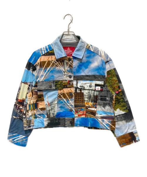 Vivienne Westwood RED LABEL（ヴィヴィアンウエストウッドレッドレーベル）Vivienne Westwood RED LABEL (ヴィヴィアンウエストウッドレッドレーベル) フォトプリントデニムジャケット ブルー サイズ:00の古着・服飾アイテム