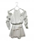 darichダーリッチ）の古着「ボリュームシフォンミニワンピース」｜ホワイト