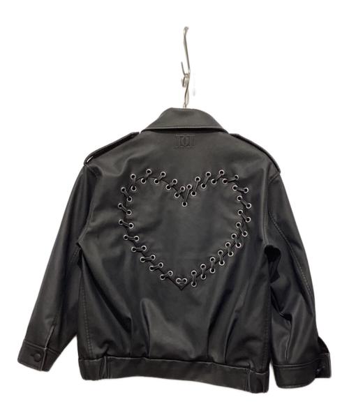darich（ダーリッチ）darich (ダーリッチ) ハートシェイカーレザージャケット ブラック サイズ:FREEの古着・服飾アイテム