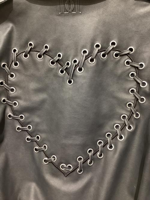 darich（ダーリッチ）darich (ダーリッチ) ハートシェイカーレザージャケット ブラック サイズ:FREEの古着・服飾アイテム