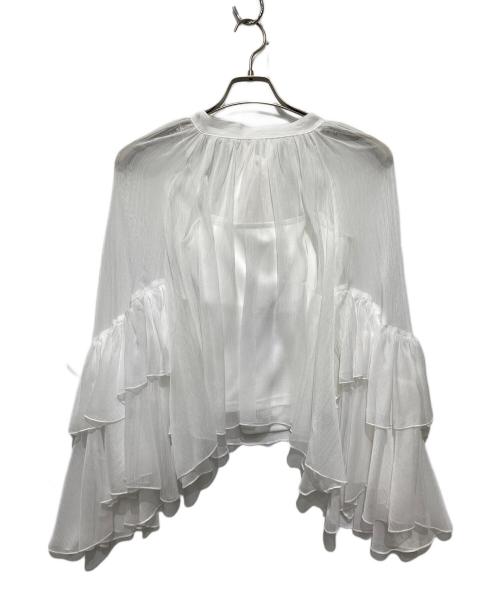 Snidel（スナイデル）Snidel (スナイデル) ラッフルミニセットアップ ホワイトの古着・服飾アイテム