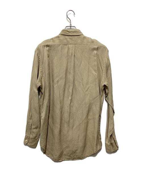 RALPH LAUREN（ラルフローレン）RALPH LAUREN (ラルフローレン) シルクリネンシャツ ベージュ サイズ:Mの古着・服飾アイテム