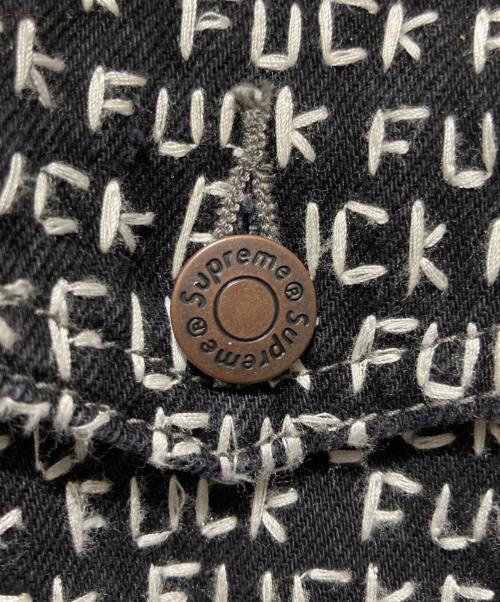 SUPREME（シュプリーム）SUPREME (シュプリーム) ファックステッチデニムトラッカージャケット ブラック×ホワイト サイズ:Mの古着・服飾アイテム