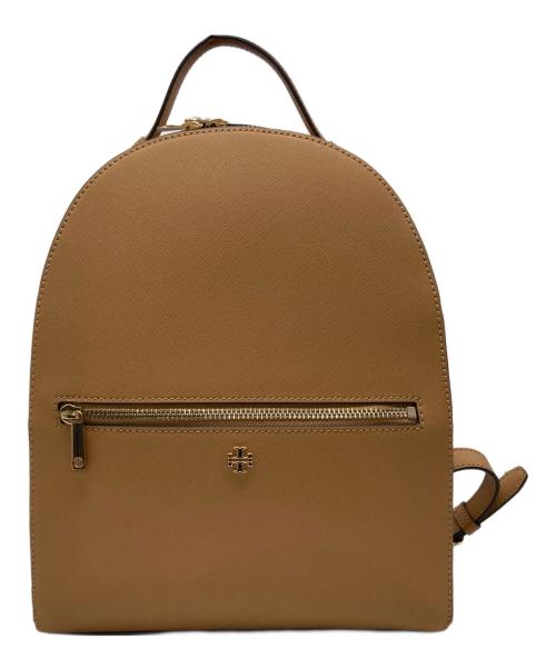 TORY BURCH（トリーバーチ）TORY BURCH (トリーバーチ) メタルプレートバックパック ブラウンの古着・服飾アイテム