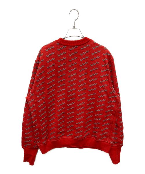 Coohem（コーヘン）Coohem (コーヘン) yonetomi (ヨネトミ) ビッグバーズアイニットプルオーバー レッド サイズ:Mの古着・服飾アイテム
