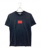 GIVENCHYジバンシィ）の古着「ダメージ加工ロゴワッペンTシャツ」｜ブラック